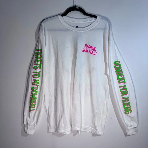 Machine Gun Kelly Long Sleeve Shirt “Tickets To My Downfall” Era Alien Graphic - Picture 1 of 6